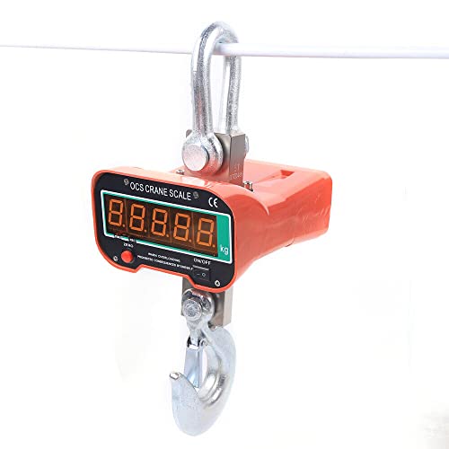 3T/3000kg Hängewaage mit LED Display Kranwaage Industriewaage Zugwaage Waage Fernbedienung + RC, Messgenauigkeit 1 kg von Esyogen