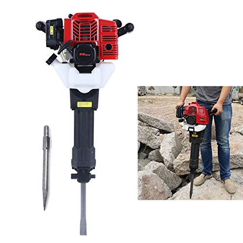 Abbruchhammer 2.5PS 55J Profi Benzin Abbruch Hammer 2 Takt Stemmhammer Meißelhammer mit Bohrer Set, Aufprallfrequenz 1500Bpm Abbruchhammer 2.5PS 55J Profi Benzin Abbruch Hammer 2 Takt Stemmhammer Meißelhammer mit Bohrer Set, Aufprallfrequenz 1500Bpm von Esyogen