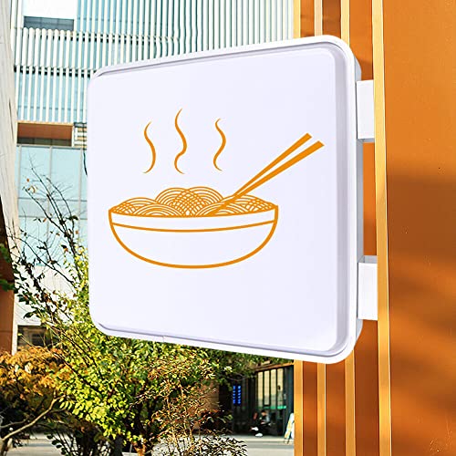 Doppelseitiger Leuchtreklame Sign für Outdoor 50cm Multifunktions LED Doppelseitiger Quadrat Leuchtkasten Wandhalterung Leuchtreklame für Restaurants/Hotels/Cafés/Pubs von Esyogen