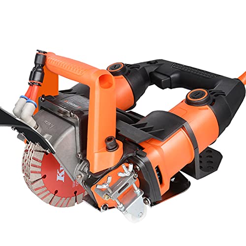 Elektrische Schlitzmaschine 5200W Schlitzfräse mit 5 Sägeblatt Mauernutfräse Wandschlitzer 90 GradSchlitz,max.Schnitttiefe 0-45mm,max.Schnittbreite 0-72mm von Esyogen