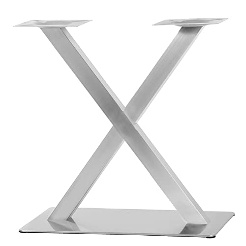 Esyogen Edelstahl Tischbeine X Form Design Tischgestell Tischfuß Tischuntergestell Bistrotisch 72cm Edelstahl Tischgestell von Esyogen
