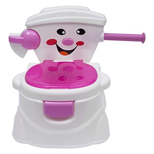 Kinder Toilettensitz Baby Kindertoilette Wc Sitz FüR Baby Toilettentrainer, TöPfchen FüR Kinder Mit RüCken Und Der Rutschfeste Griff,Rosa von Esyogen