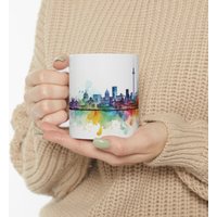 Cityskyline Berlin Aquarell Keramiktasse von EtHeQu