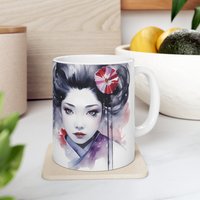 Serenity Blossom Geisha-Inspirierte Keramiktasse von EtHeQu