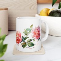 Verzauberte Dornen-Rosen-Keramik-Tasse von EtHeQu
