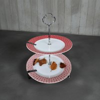 2-stöckige Etagere - Unikat, Landhaus-Charme, Florales Design, Neu; Teller & Schale Aus Porzellan, Ideal Für Brunch, Schöne Geschenkidee von EtagerenManufakturHH