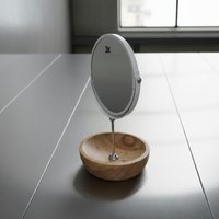 Schminkspiegel 3-Fach Als Etagere - Handgefertigtes Unikat Im Landhausstil Mit Einer Schale Aus Holz, Spiegel von EtagerenManufakturHH