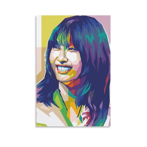 Etalvorl Kunstposter "Smile Of The Girls" auf Leinwand, abstraktes Gemälde, Büro, Zuhause, Bar, Wanddekoration, 50 x 75 cm von Etalvorl