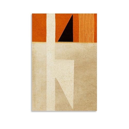 Etalvorl Poster auf Leinwand, Motiv: Solitaire Du Figaro (ocre), abstraktes Bild, Büro, Zuhause, Bar, Wanddekoration, 50 x 75 cm von Etalvorl
