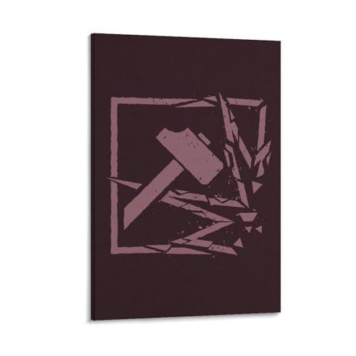 Etalvorl Poster mit Schlitten-Symbol auf Leinwand, abstraktes Gemälde, Büro, Zuhause, Bar, Wanddekoration, 20 x 30 cm von Etalvorl
