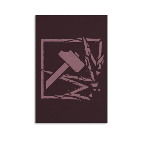 Etalvorl Poster mit Schlitten-Symbol auf Leinwand, abstraktes Gemälde, Büro, Zuhause, Bar, Wanddekoration, 20 x 30 cm von Etalvorl
