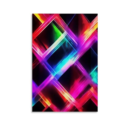 Etalvorl The Black Blocks Poster Leinwand Kunst Gemälde Abstraktes Büro Zuhause Bar Wanddekoration 20 x 30 cm von Etalvorl