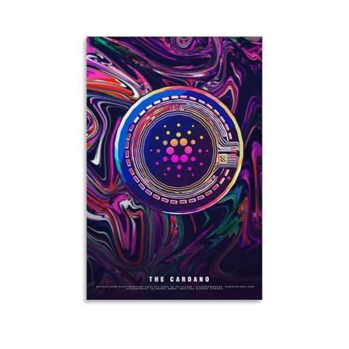 Etalvorl The Cardano Poster auf Leinwand, abstraktes Gemälde, Büro, Zuhause, Bar, Wanddekoration, 20 x 30 cm von Etalvorl