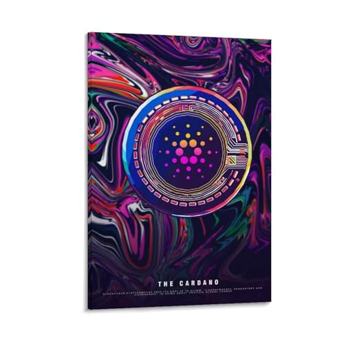 Etalvorl The Cardano Poster auf Leinwand, abstraktes Gemälde, Büro, Zuhause, Bar, Wanddekoration, 30 x 45 cm von Etalvorl