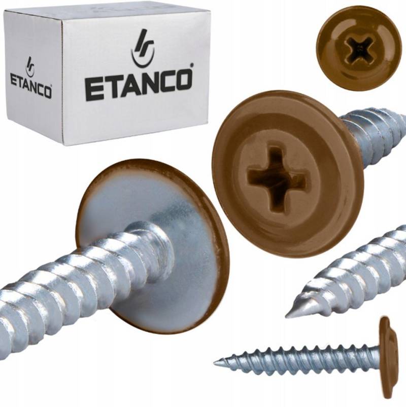 Etanco GmbH Blechschraube GM-S Flachkopf in verschiedenen RAL-Farben 4,2 x 19 mm 250 Stück von Etanco GmbH