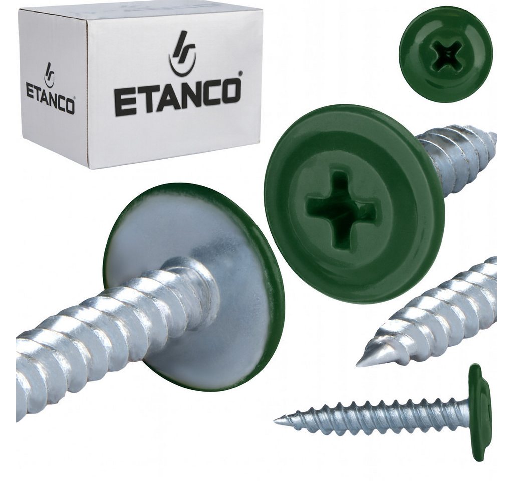 Etanco GmbH Blechschraube GM-S Flachkopf in verschiedenen RAL-Farben 4,2 x 19 mm 250 Stück von Etanco GmbH
