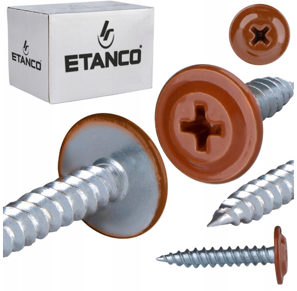 Etanco GmbH Blechschraube GM-S Flachkopf in verschiedenen RAL-Farben 4,2 x 19 mm 250 Stück von Etanco GmbH