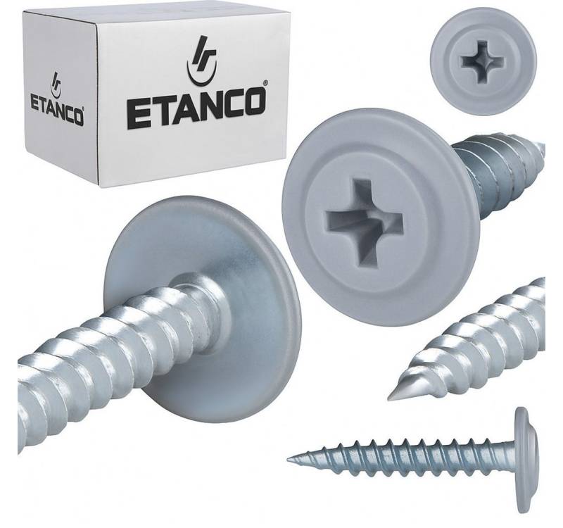 Etanco GmbH Blechschraube GM-S Flachkopf in verschiedenen RAL-Farben 4,2 x 25 mm 250 Stück von Etanco GmbH