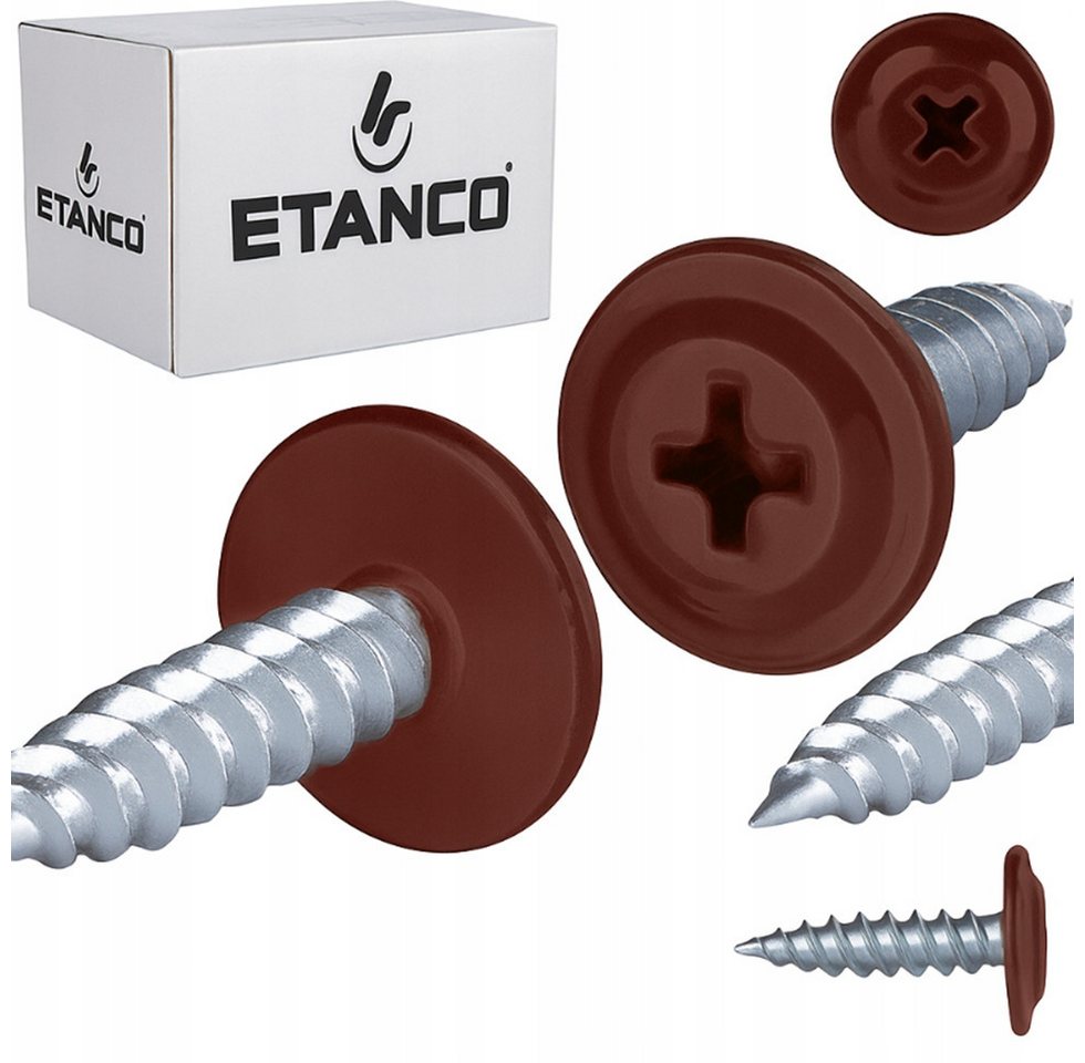 Etanco GmbH Blechschraube GM-S Flachkopf in verschiedenen RAL-Farben 4,2 x 30 mm 250 Stück von Etanco GmbH