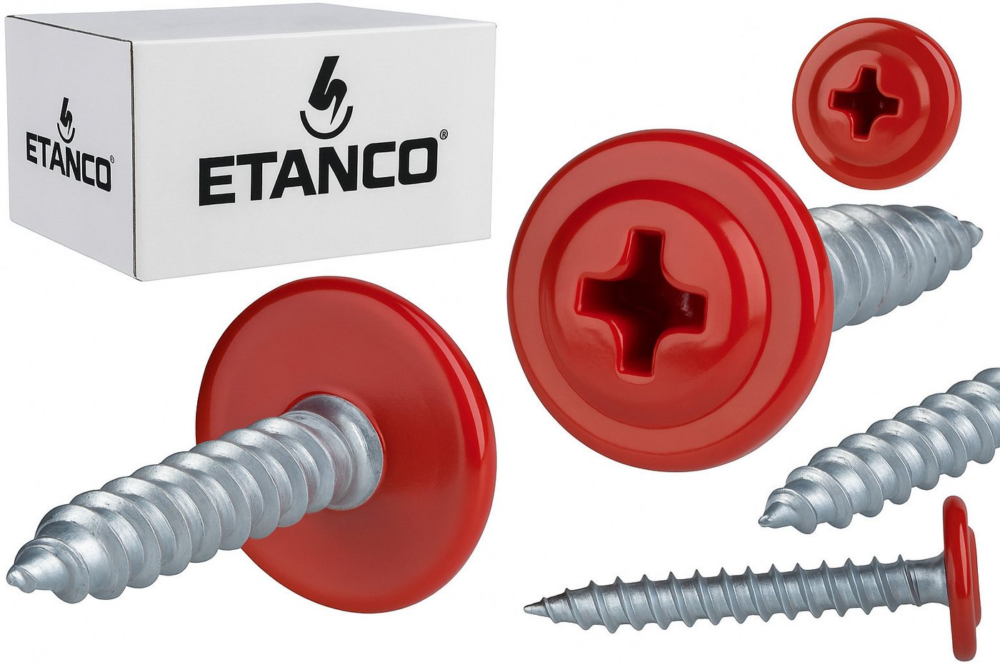 Etanco GmbH Blechschraube GM-S Flachkopf in verschiedenen RAL-Farben 4,2 x 30 mm 250 Stück von Etanco GmbH