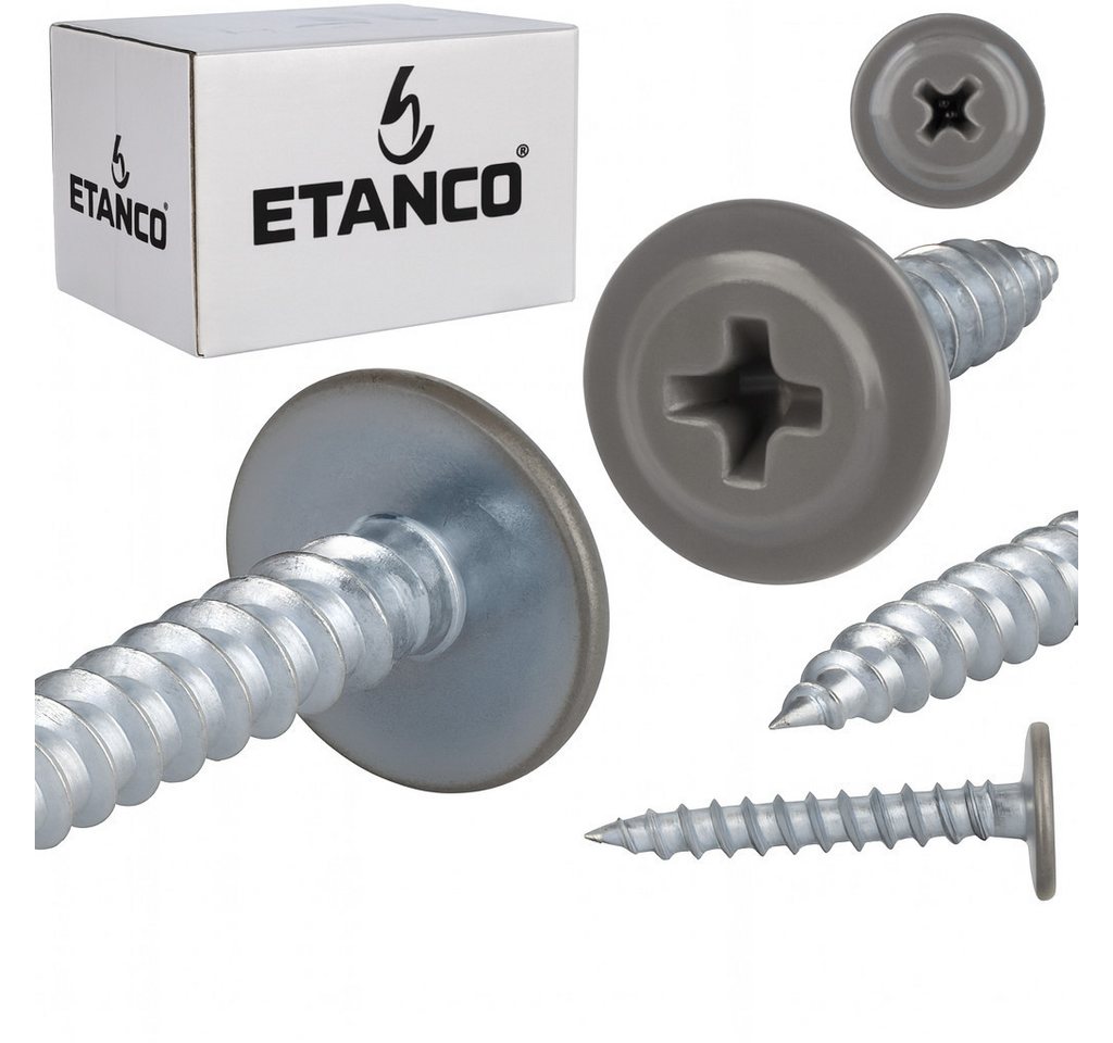 Etanco GmbH Blechschraube GM-S Flachkopf in verschiedenen RAL-Farben 4,2 x 38 mm 250 Stück von Etanco GmbH