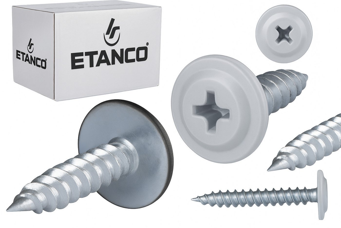 Etanco GmbH Blechschraube GM-S Flachkopf in verschiedenen RAL-Farben 4,2 x 38 mm 250 Stück von Etanco GmbH