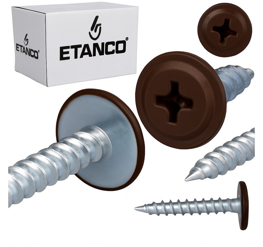 Etanco GmbH Blechschraube GM-S Flachkopf in verschiedenen RAL-Farben 4,2 x 50 mm 250 Stück von Etanco GmbH