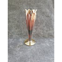 Bernsteinfarbene Vase Aus Gepresstem Glas Mit Reißverschluss von Etcetera4You