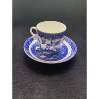 Lawley's Blue Willow Porzellan Tasse Und Untertasse Set 1950Er Jahre von Etcetera4You