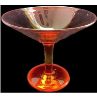 Rotes Und Gelbes Glas, Flambeschale, Konfektschale, Mid Century Modern von Etcetera4You