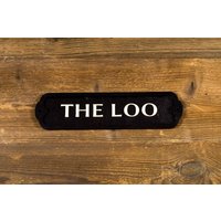 Das Loo Türschild. Holzteller Im Retro Stil. British-Eisenbahn-Stil von EtchPL