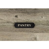 Pantry Türschild Aus Holz. Vintage British Eisenbahn Stil. Handgemachte Retro Dekoration von EtchPL