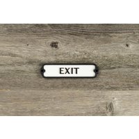 Türschild Aus Holz. Vintage British Eisenbahn Stil. Handgemachte Retro Dekoration von EtchPL