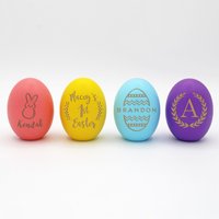 Personalisiertes Osterei, Holz Osterei Individuell, Osterkorb Geschenk Ostergeschenk 2023 Ideen Kinder Ostern Ei-Nw-Abc von EtchThisOut