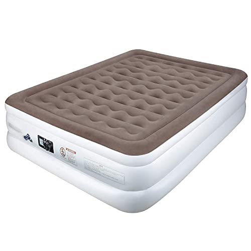 ETEKCITY Unisex-Adult EAM-ET2 Luftmatratze Luftbett für 1 Person, aufblasbares Bett Matratze mit Tragetasche für Outdoor Camping, 203 x 152 x 46cm, Weiß, Einzelbett von Etekcity