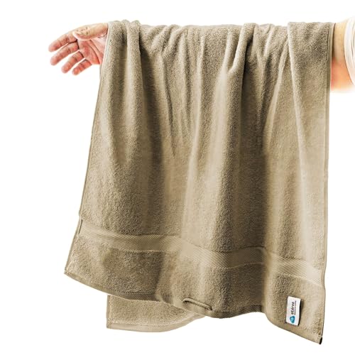 etérea Handtücher 70x140 cm Taupe Carli Duschtuch Taupe 100% Baumwolle Qualitäts Frottierware 500 g/m² Handtuch 70x140 cm Taupe von etérea Himmlische Qualität