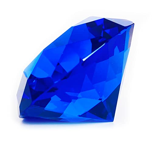 Eterspr 50mm Blau Kristall Glas Diamant, Crystal Glas Geschliffen Diamant, Blau Klare Kristall Glas Diamant, für Hochzeitsdekoration, Partydekoration, Schaufensterdekoration(Blau) von Eterspr