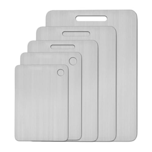 1pc Edelstahl Titan Schneidebrett, Stainless Steel Cutting Board, Doppelseitige Schneidebretter, Schneidebretter Für Fleisch Und 1pc Edelstahl Titan Schneidebrett, Stainless Steel Cutting Board, Doppelseitige Schneidebretter, Schneidebretter Für Fleisch Und von Eteslot