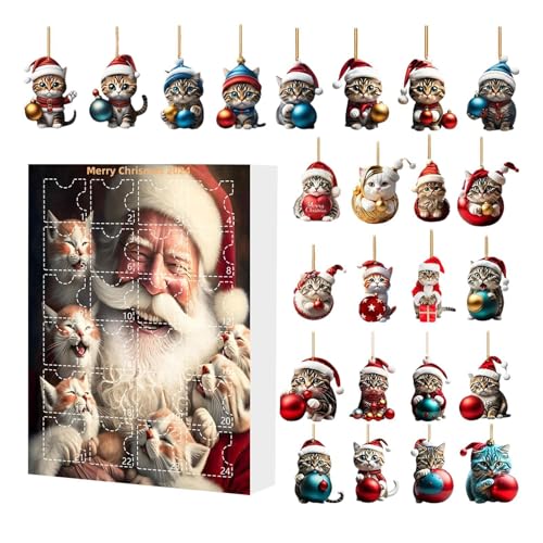 Adventskalender Katzenliebhaber, Katzen Adventskalender 2024, Lustig Weihnachtskugel Katze Deko For Weihnachtsbaum, Adventskalender Deko, Lustig Besondere Weihnachtsdeko Adventskalender Katzenliebhaber, Katzen Adventskalender 2024, Lustig Weihnachtskugel Katze Deko For Weihnachtsbaum, Adventskalender Deko, Lustig Besondere Weihnachtsdeko von Eteslot
