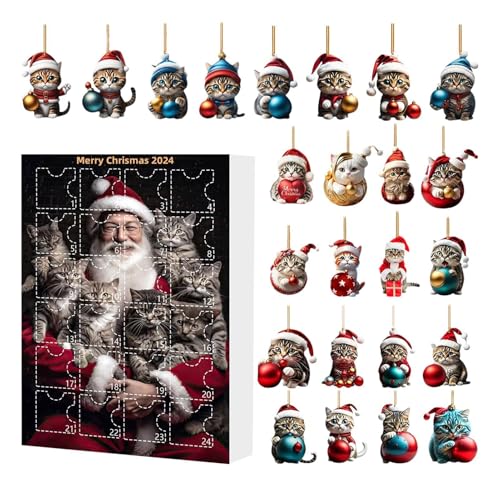 Adventskalender Katzenliebhaber, Katzen Adventskalender 2024, Lustig Weihnachtskugel Katze Deko For Weihnachtsbaum, Adventskalender Deko, Lustig Besondere Weihnachtsdeko Adventskalender Katzenliebhaber, Katzen Adventskalender 2024, Lustig Weihnachtskugel Katze Deko For Weihnachtsbaum, Adventskalender Deko, Lustig Besondere Weihnachtsdeko von Eteslot