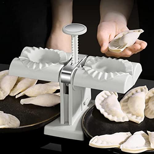Eteslot Double Head Automatic Dumpling Maker, Stainless Steel Ravioli Shaper Dumpling Maker, Dough Shaper Pasta Machine Kitchen Accessories von Eteslot