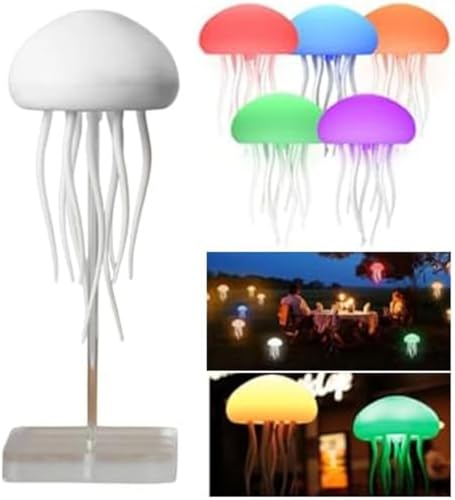 Eteslot LED Cute Jellyfish Lamp Night Light, RGB Gradient Cute Jelly Fish Light Lamp Voice Control Light Rechargeable, Type-C Table Lamp Bedside Lamp With Touch Sensor Lamp For Bedroom Eteslot LED Cute Jellyfish Lamp Night Light, RGB Gradient Cute Jelly Fish Light Lamp Voice Control Light Rechargeable, Type-C Table Lamp Bedside Lamp With Touch Sensor Lamp For Bedroom von Eteslot