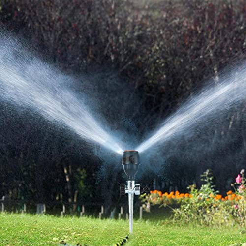 Eteslot Regner Stativ | Impulsregner Mit Stativ | Kreisregner Große Flächen | 360 Grad Automatisch Rotierende Bewässerungssprinkler, Teleskopstativsprinkler Für Große Flächen, Hof, Garten, Rasen von Eteslot