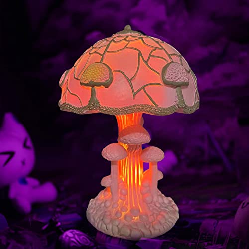 Eteslot Tischlampe | Lampe | Lampe Pilz | Pilzlampen Tischlampe | Pilz Tischlampe Dekor Buntglaslampe Nachtlicht Für Kinder Erwachsene, Boho Licht Pilz Nachttischlampe von Eteslot