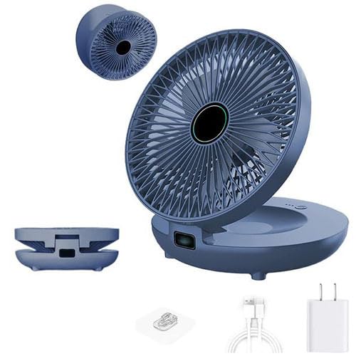 Eteslot Wall Fan, Household -use Kitchen Fan, Wand Montierter Desktop-Ventilator, Extrem Leiser -Luftzirkulationsventilator Mit Doppeltem Verwendungszweck Und Oszillierfunktion von Eteslot