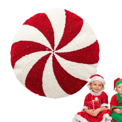 Eteslot zuckerstangen Kissen - Candy Cane Pillow Christmas Decoration - Christmas Pillow - rotes Spiral-Lollipop-Kissen – Weihnachtsdekoration – Geschenke von Eteslot