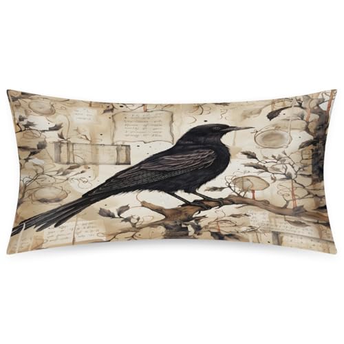 Satin-Kissenbezug im Vintage-Stil, für Haar und Haut, weicher seidiger Kissenbezug mit Hotelverschluss, glatter Satin-Kissenbezug für besseren Schlaf, 50 x 101 cm, King-Size von Ethebre