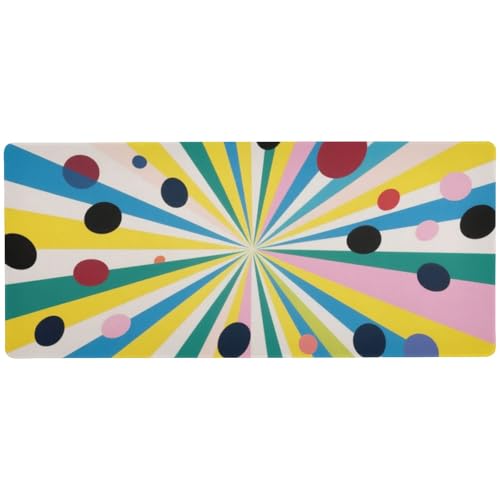 Abstrakte Kunst, geometische Runde, bunt, waschbar, Gamer-Mauspad für den Schreibtisch, waschbar, Mauspad für den Schreibtisch, 80 x 30 cm Abstrakte Kunst, geometische Runde, bunt, waschbar, Gamer-Mauspad für den Schreibtisch, waschbar, Mauspad für den Schreibtisch, 80 x 30 cm von EtherSpher