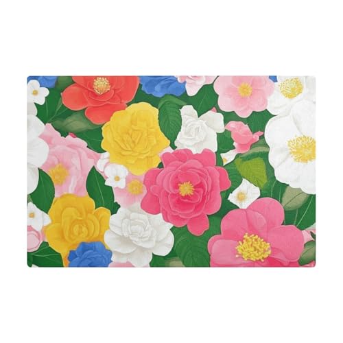 Beauty Spring Bunte Blume Dekorative Kaffeematten für Küche Leder saugfähige Trockenmatte für Kaffeemaschine Beauty Spring Bunte Blume Dekorative Kaffeematten für Küche Leder saugfähige Trockenmatte für Kaffeemaschine von EtherSpher