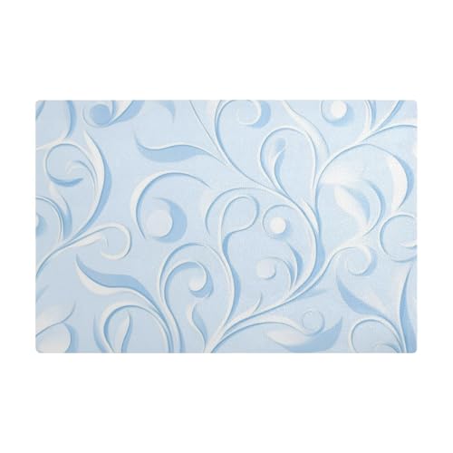 Blaue frische Blumen dekorative Kaffeematten Leder saugfähige schnelle Kaffeemaschine Matte für Küche Blaue frische Blumen dekorative Kaffeematten Leder saugfähige schnelle Kaffeemaschine Matte für Küche von EtherSpher